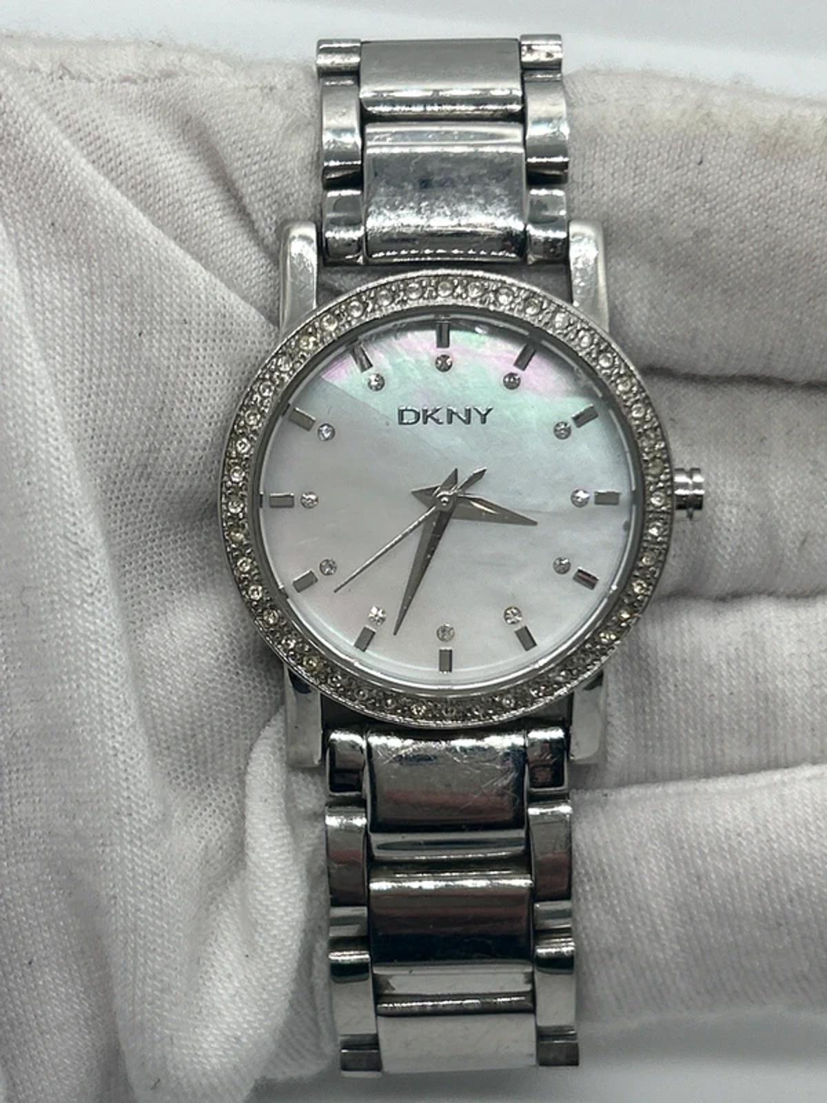 Ladies DKNY silver watch white dial silver bracelet