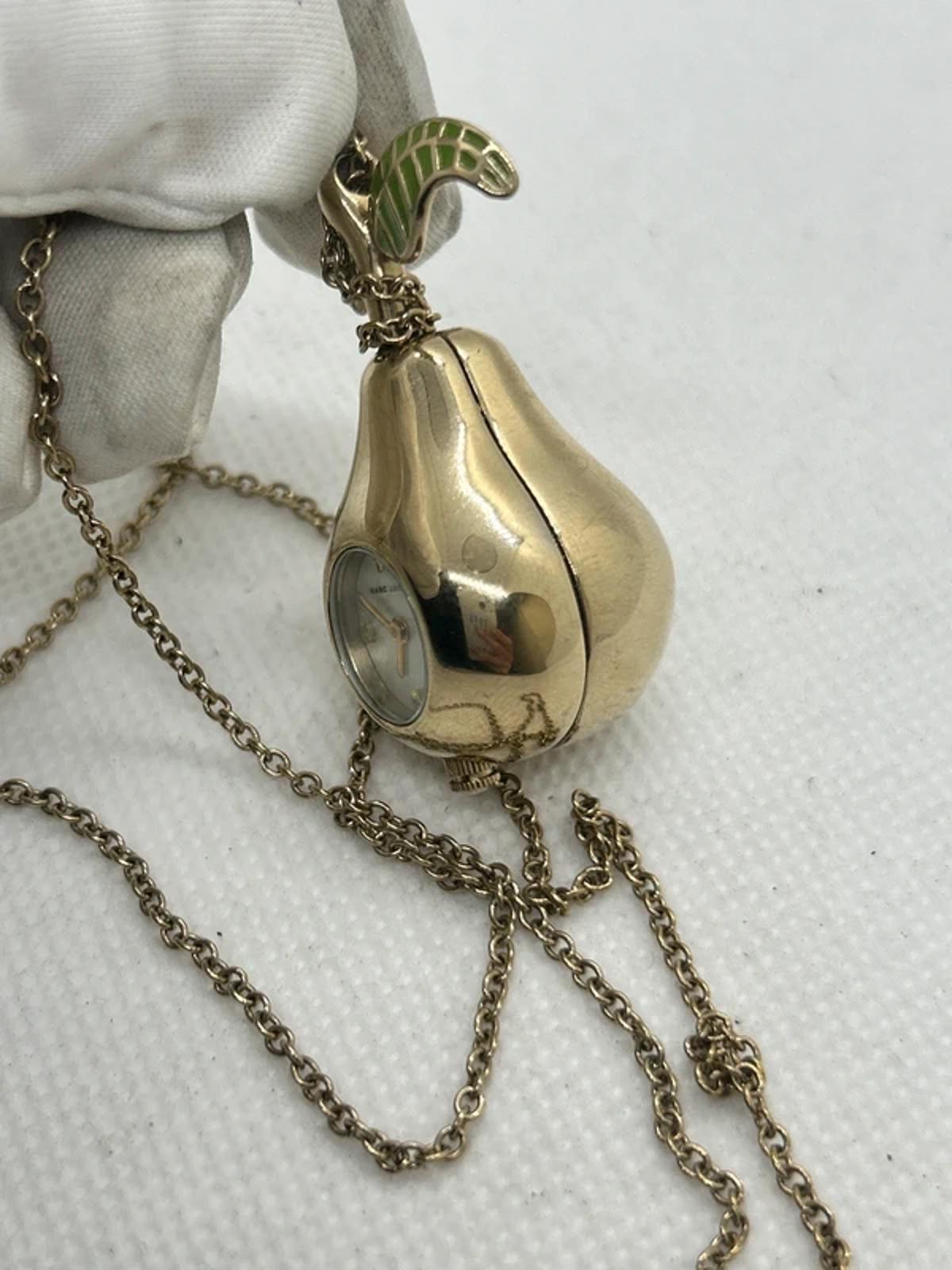 Marc Jacobs gold pear watch necklace pendant
