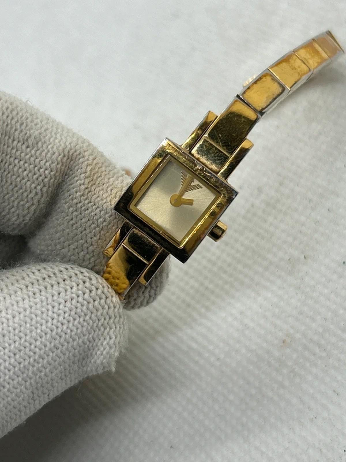 Ladies gold Emporio Armani small watch with box and papers