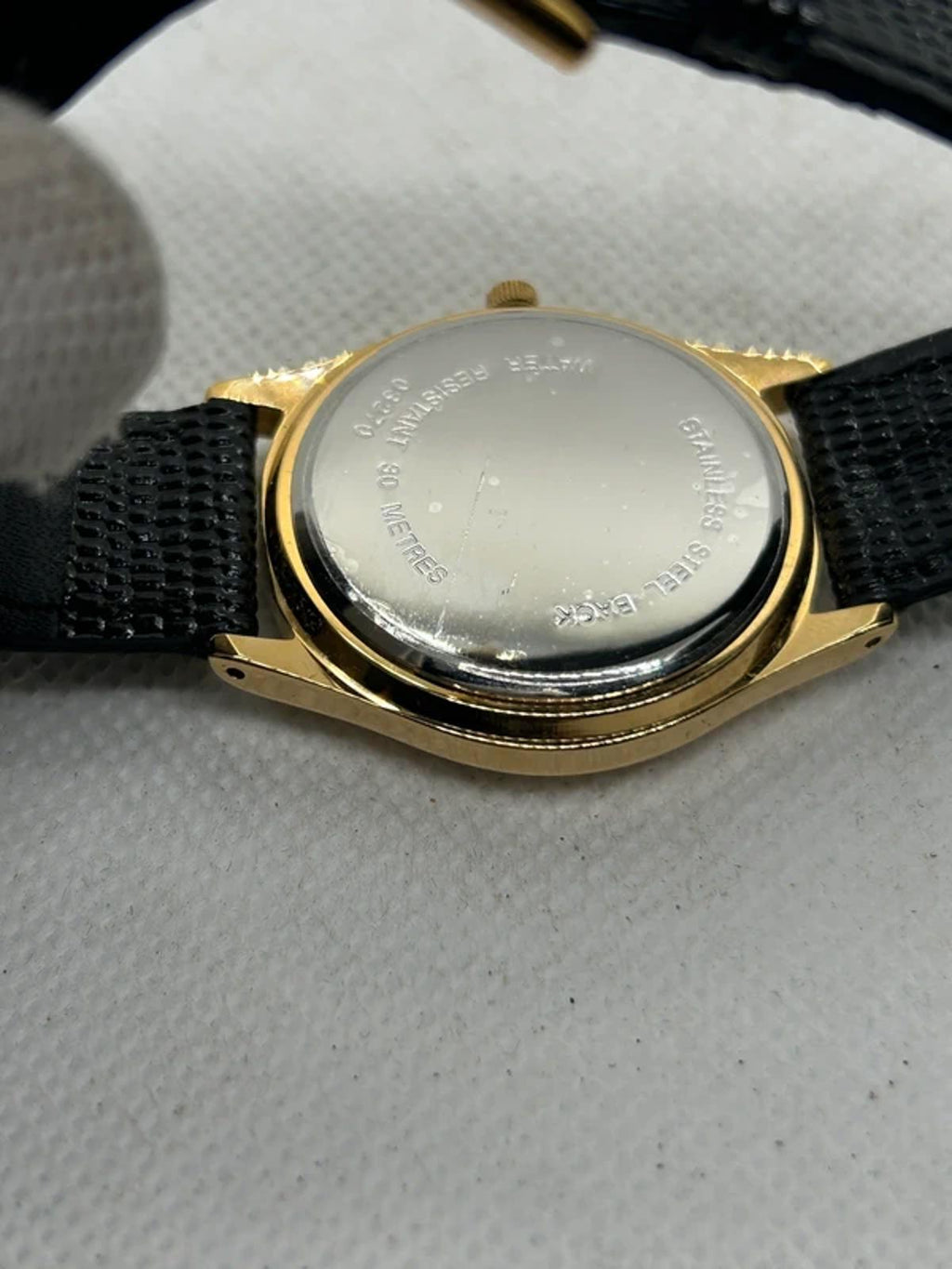Sekonda gold case and dial smart dress watch black strap box and papers