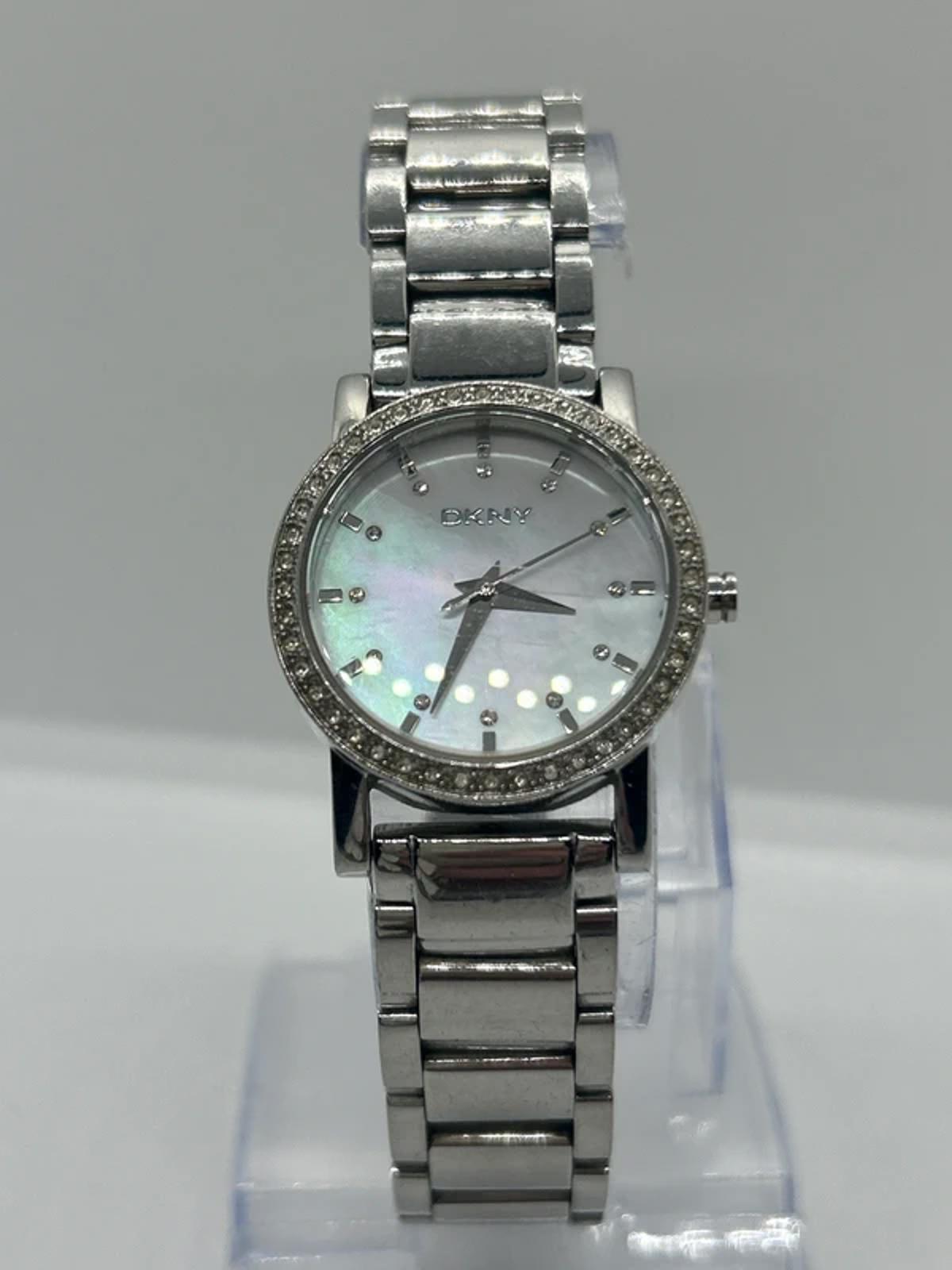 Ladies DKNY silver watch white dial silver bracelet