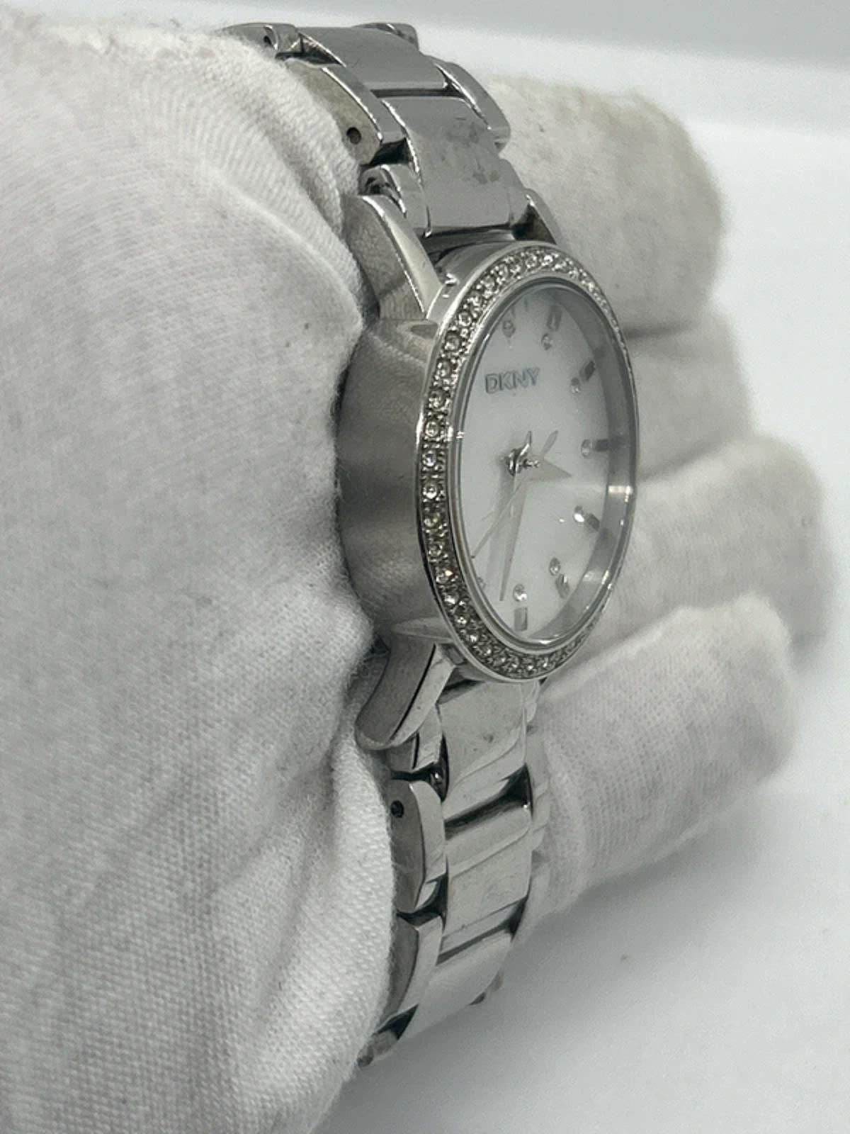 Ladies DKNY silver watch white dial silver bracelet