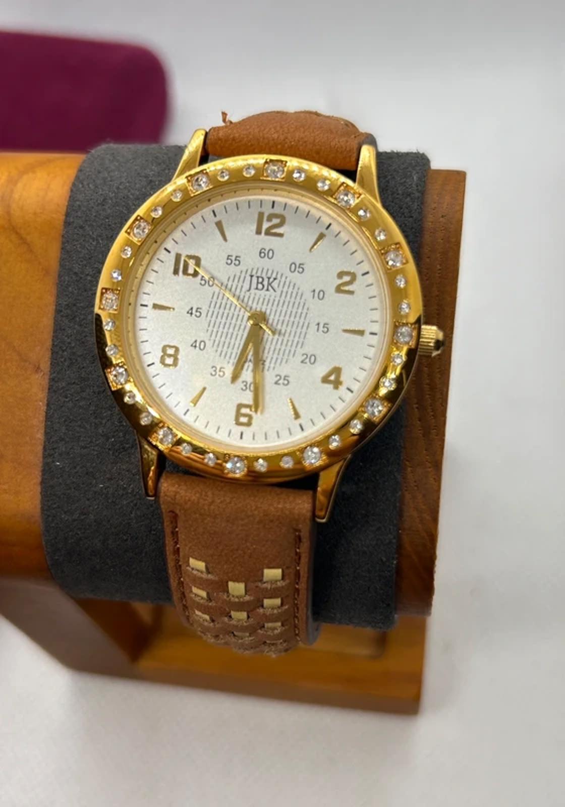 Ladies JBK Camrose and Kross seiko gold quartz white dial with box and papers